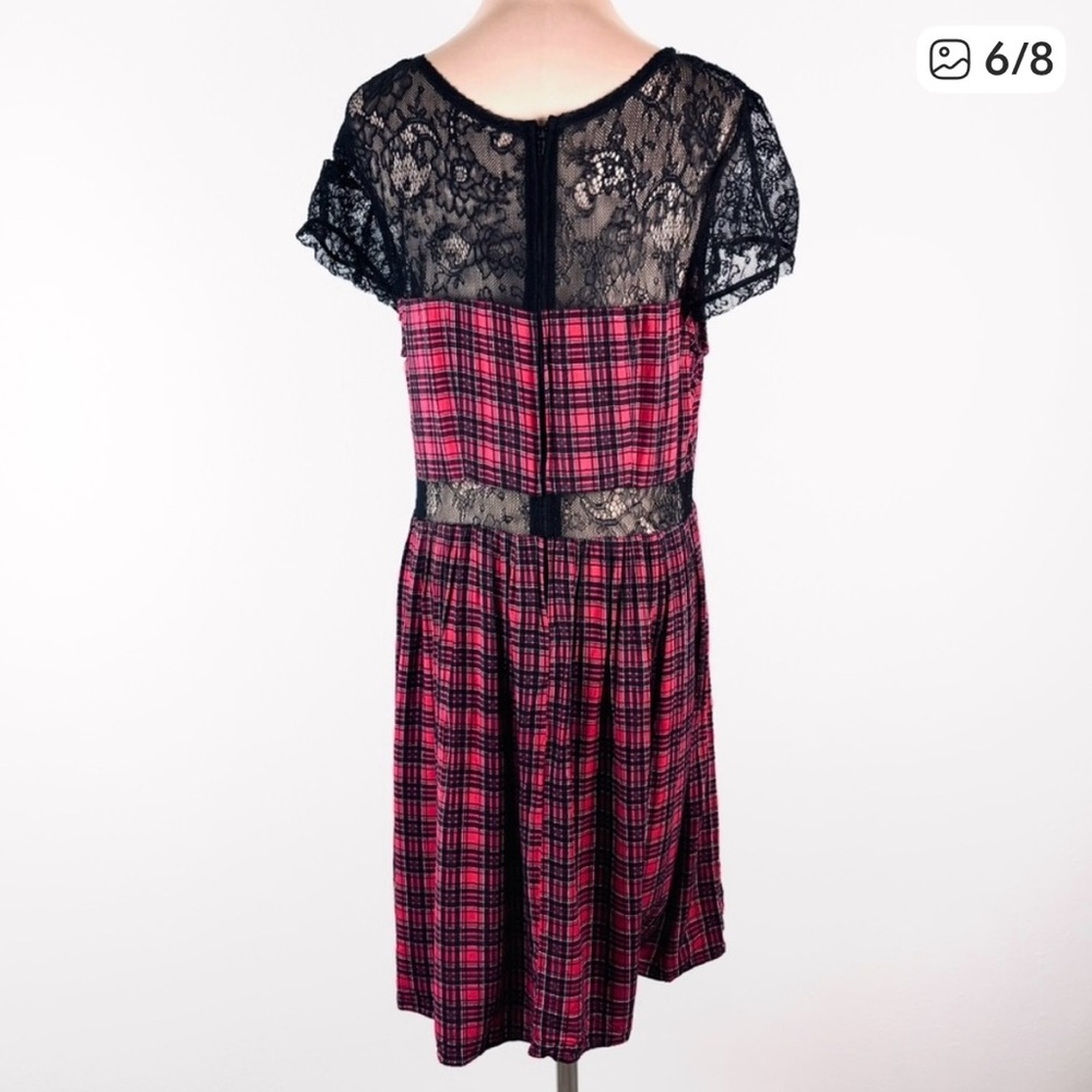 Royal Bones Red and Black plaid dress - Picture 6 of 7